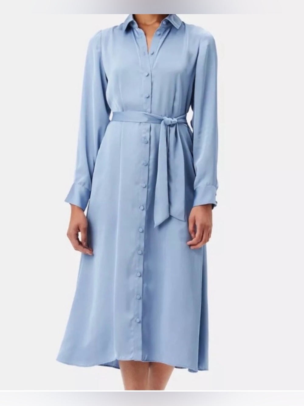 Amour Vert Long-Sleeve Button-Down Dress